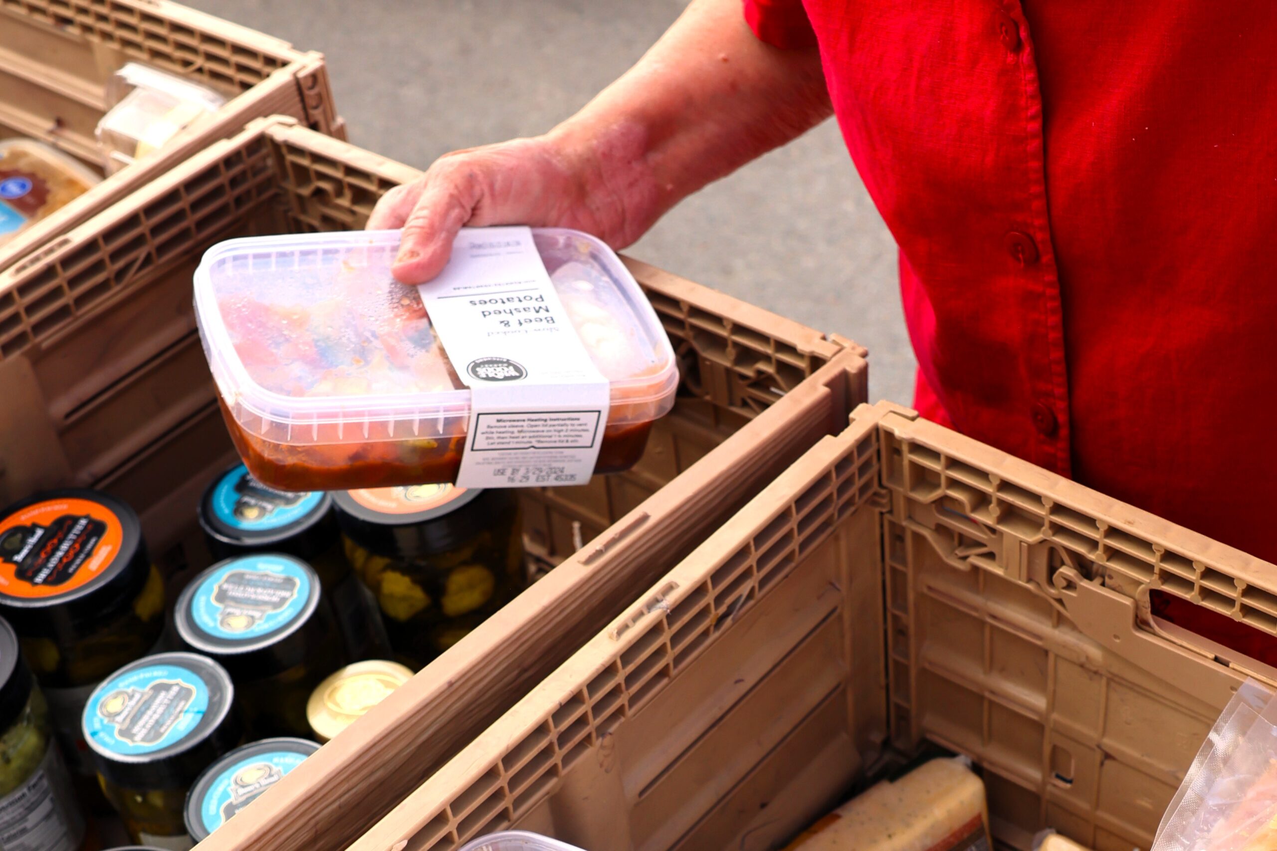 Image of food in crates